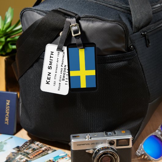 Bagagelabels van Zweden (Voorkant /achterkant)
