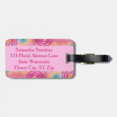 Bagagelabels voor de Abstracte Waterverf van Flora (Achterkant horizontaal)