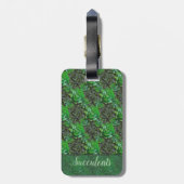 Bagagelabels voor groene succulents Lattice Patter (Achterkant verticaal)