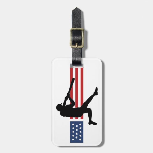 Bagagelabels voor patriottisch honkbalontwerp (Voorkant verticaal)