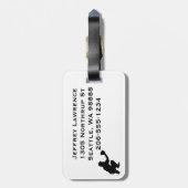 Bagagelabels voor patriottisch honkbalontwerp (Achterkant verticaal)