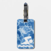 Bagagelabels voor zwemontwerp (Achterkant verticaal)