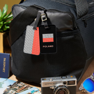 Bagagerek met vlag van Polen Bagagelabel