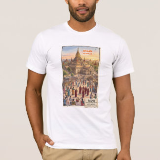 Bagan Myanmar Oude Tempels Watercolor Reis Kunst T-shirt
