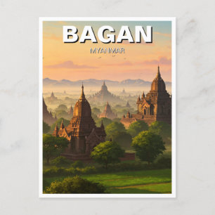 Bagan Myanmar Reizen Briefkaart