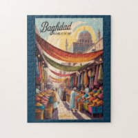 Bagdad Irak Illustratie Reis Kunst Vintage