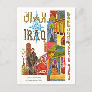  Bagdad Irak Travel Poster Briefkaart
