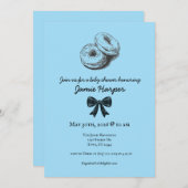 Bagel à bord Invitation Baby shower (Devant / Derrière)