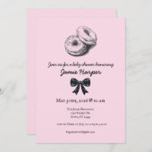 Bagel à bord Invitation Baby shower (Devant / Derrière)