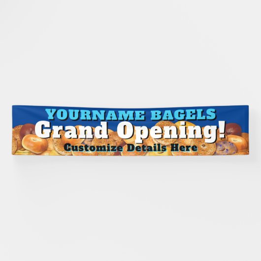 Bagel Business Banner Grote Opening (Horizontaal)