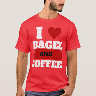 bagel en koffie koffie ontmoet bagel citaten cadea t-shirt