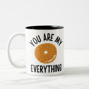 Bagel, jij bent m'n grappige. tweekleurige koffiemok
