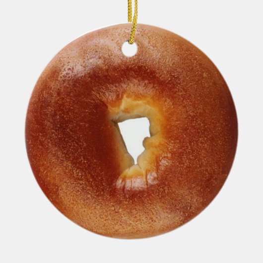 Bagel Keramisch Ornament (Voorkant)