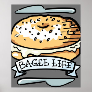 Bagel Life Alles wat Bagels zijn is alles voor mij Poster