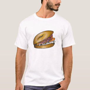 Bagel met Cream Cheese en Lox Bagels Breakfast T-s T-shirt