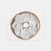 Bagel met Cream Cheese Fleece Deken (Voorkant (Horizontaal))