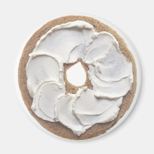 Bagel met Cream Cheese Magneet