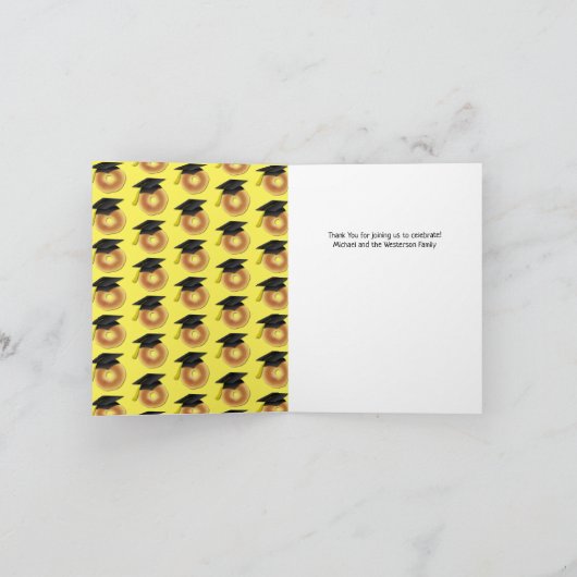 Bagel ontbijt brunch afstudeerfeest bedankkaart (Binnen)