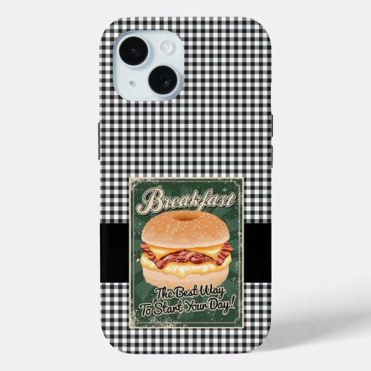 Bagel Ontbijt Retro Case-Mate iPhone Case (Achterkant)