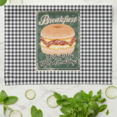 Bagel Ontbijt Retro Theedoek (Gevouwen)