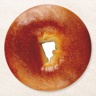 Bagel Paper-Onderzetter Ronde Kartonnen Onderzetter