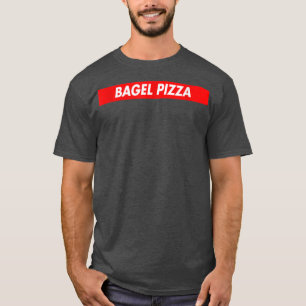 Bagel Pizza boîte rouge Logo Drôle T-shirt Copie