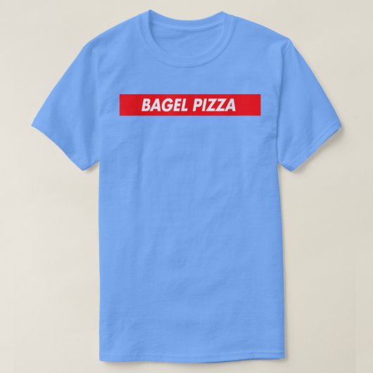 Bagel Pizza boîte rouge Logo T-shirt drôle (Design devant)