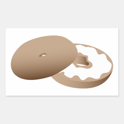 bagel rechthoekige sticker (Voorkant)