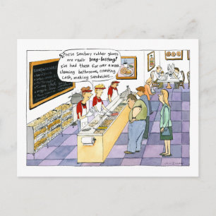 Bagel Shop Cartoon Briefkaart