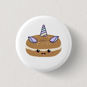 Bagel Unicorn Bagel Buddies Ronde Button 3,2 Cm