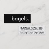 bagels. carte perforée de fidélité (Devant / Derrière)