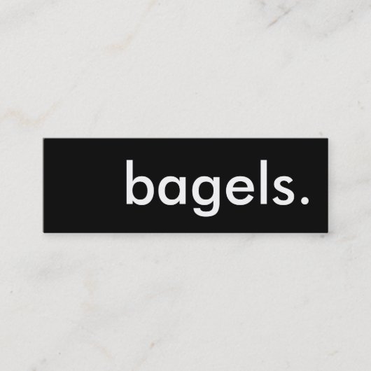 bagels. carte perforée de fidélité (Devant)