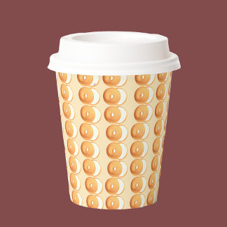 Bagels en crème papieren bekers