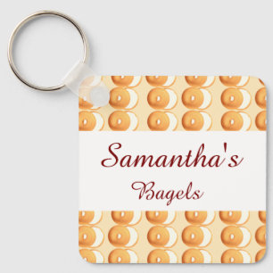 Bagels en crème sleutelhanger