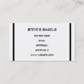 Bagels! Visitekaartje (Achterkant)
