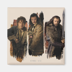BAGGINS™, BARD THE BOWMAN™ EN THORIN OAKENSHIE MAGNEET