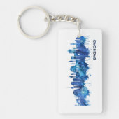 Baghdad Irak Skyline Blue Sleutelhanger (Voorkant)