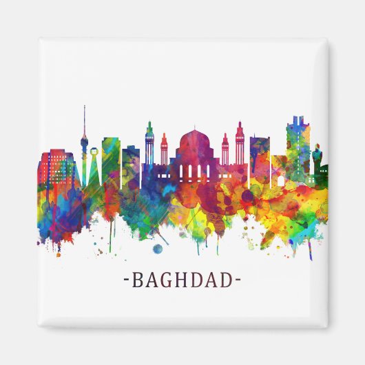 Baghdad Irak Skyline Magneet (Voorkant)