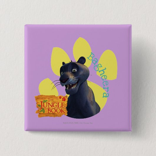 Bagheera 1 vierkante button 5,1 cm (Voorkant)