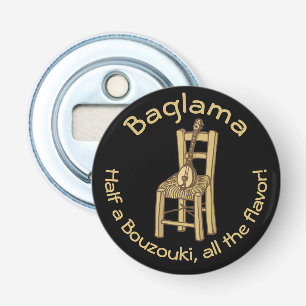 Baglama over de Sleutelhanger Button Flesopener