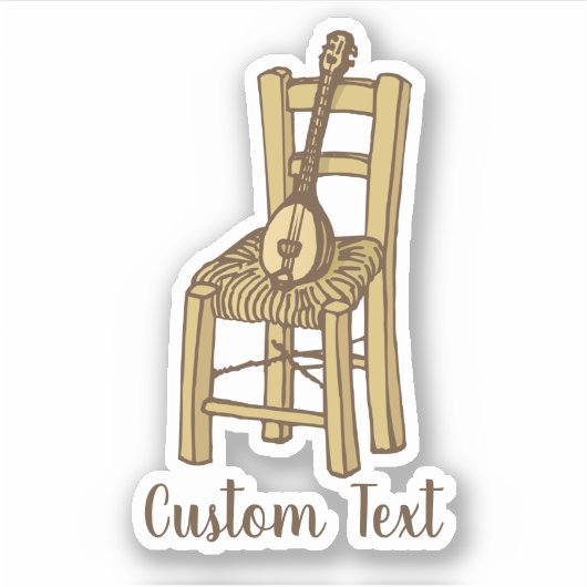 Baglama sur chaise Sticker (Devant)