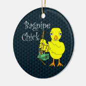Bagpipe Chick Tekst Keramisch Ornament (Links)
