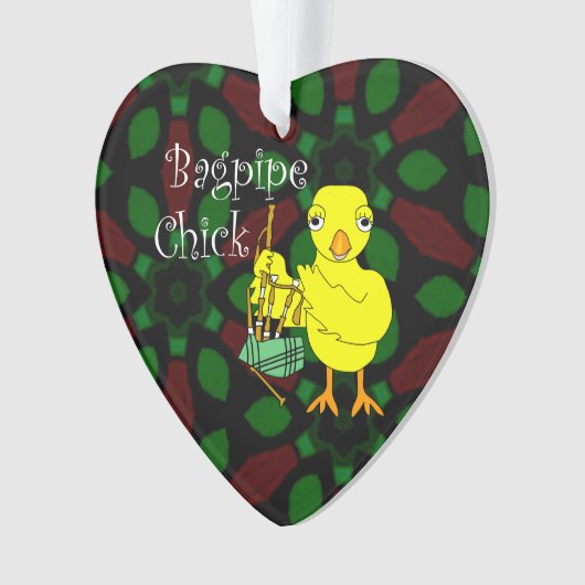 Bagpipe Chick Tekst Ornament (voorkant)