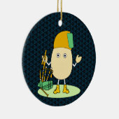 Bagpipe Egghead Keramisch Ornament (Rechts)