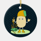 Bagpipe Egghead Keramisch Ornament (Voorkant)