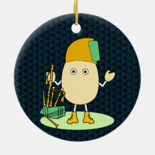 Bagpipe Egghead Keramisch Ornament