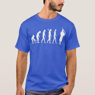 Bagpipe Evolution Bagpiping Scottish Bagpiper Musi T-shirt