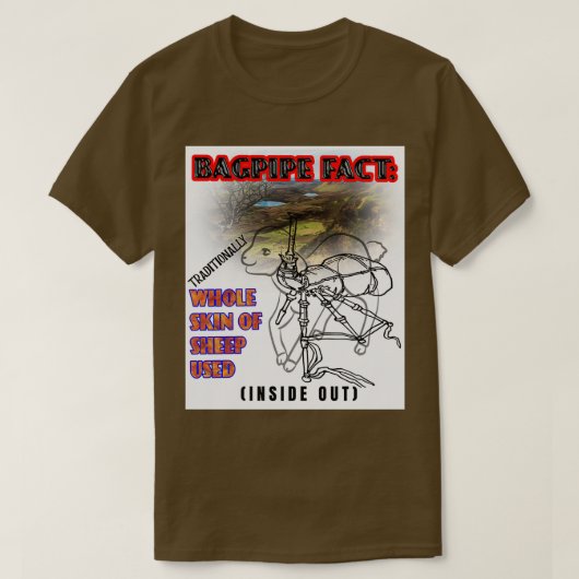 Bagpipe Fact 8 T-shirt (Design voorkant)