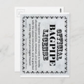 Bagpipe-licentie Briefkaart (Voorkant / Achterkant)