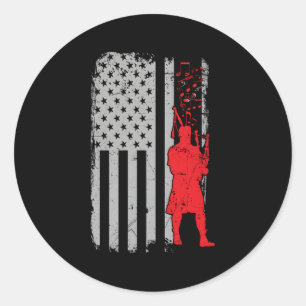 Bagpipe Music USA vlag Ronde Sticker